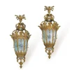 New Pamono Large 20th Century French Gilt Bronze & Crystal Lanterns, 1890s, Set of 2