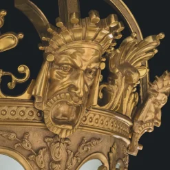 New Pamono Large 20th Century French Gilt Bronze & Crystal Lanterns, 1890s, Set of 2