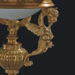 New Pamono Large 20th Century French Gilt Bronze & Crystal Lanterns, 1890s, Set of 2