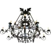 Clearance Pamono Large 19th Century French Wrought Iron Twelve-Light Chandelier