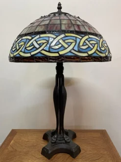Pamono Large Tiffany Style Table Lamp with Celtic Shade
