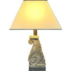 Discount Pamono Large Travertine and Stone Table Lamp, 1970s