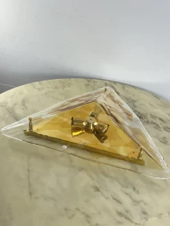 Sale Pamono Large Triangular Wall Lamp in Murano Glass from La Murrina, 1980s