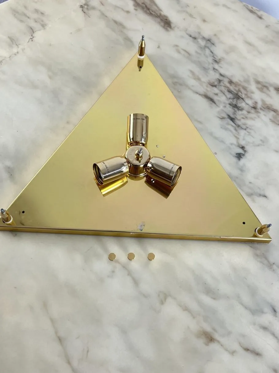 Sale Pamono Large Triangular Wall Lamp in Murano Glass from La Murrina, 1980s
