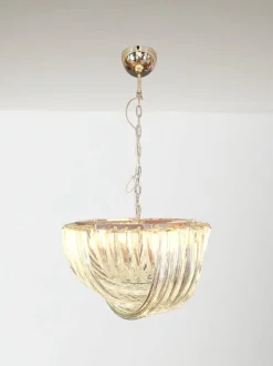 Hot Pamono Large Triedri Chandelier in Murano Glass, 1980s