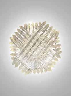 Hot Pamono Large Triedri Chandelier in Murano Glass, 1980s