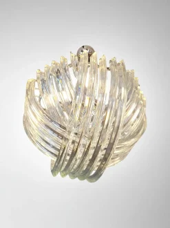 Hot Pamono Large Triedri Chandelier in Murano Glass, 1980s