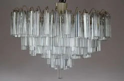 Sale Pamono Large Triedri Crystals Cascade Chandelier from Venini, 1960s