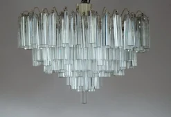 Sale Pamono Large Triedri Crystals Cascade Chandelier from Venini, 1960s