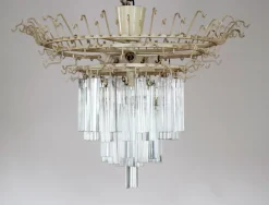 Sale Pamono Large Triedri Crystals Cascade Chandelier from Venini, 1960s
