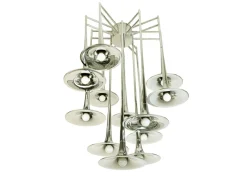 Online Pamono Large Tromba 12-Light Chandelier in Chrome-Plated Metal by Goffredo Reggiani, 1970s