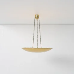 Sale Pamono Large Uplight Brass Dome Chandelier by J. T. Kalmar, 1955