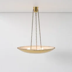 Sale Pamono Large Uplight Brass Dome Chandelier by J. T. Kalmar, 1955