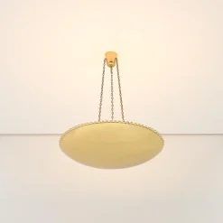 Sale Pamono Large Uplight Brass Dome Chandelier by J. T. Kalmar, 1955