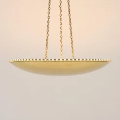 Sale Pamono Large Uplight Brass Dome Chandelier by J. T. Kalmar, 1955