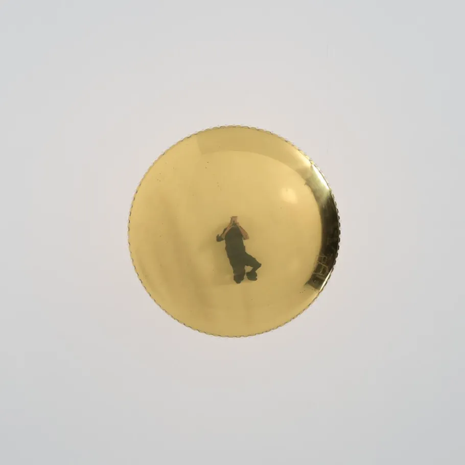 Sale Pamono Large Uplight Brass Dome Chandelier by J. T. Kalmar, 1955