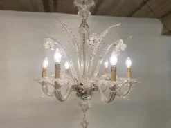Discount Pamono Large Venetian Murano Art Glass Barrochi Chandelier from Barovier & Toso, 1940s