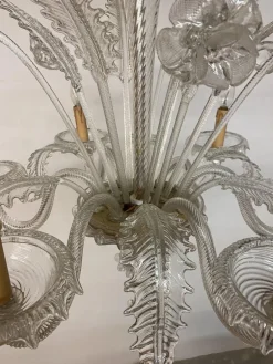 Discount Pamono Large Venetian Murano Art Glass Barrochi Chandelier from Barovier & Toso, 1940s