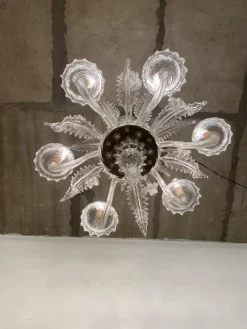 Discount Pamono Large Venetian Murano Art Glass Barrochi Chandelier from Barovier & Toso, 1940s