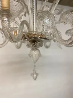 Discount Pamono Large Venetian Murano Art Glass Barrochi Chandelier from Barovier & Toso, 1940s