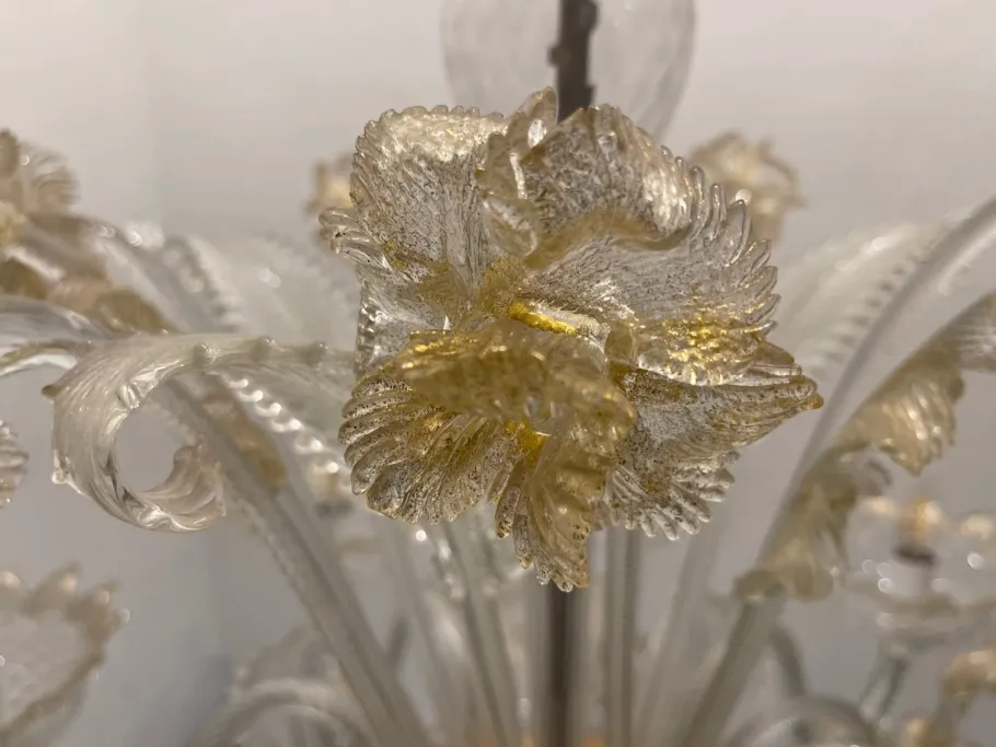 Sale Pamono Large Venetian Murano Glass Chandelier, 1960s