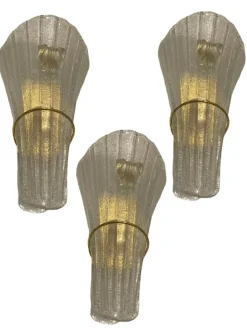 Online Pamono Large Venetian Murano Glass Sconces, 2006, Set of 3