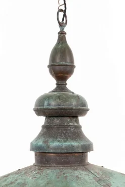 Hot Pamono Large Victorian Foster & Pullen Copper Verdigris Street Lantern, 1890s
