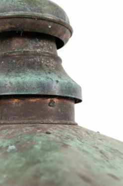 Hot Pamono Large Victorian Foster & Pullen Copper Verdigris Street Lantern, 1890s
