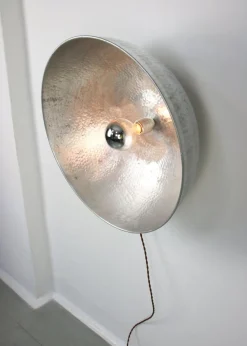 Clearance Pamono Large Vintage Aluminum Wall Lamp