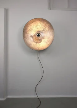 Clearance Pamono Large Vintage Aluminum Wall Lamp