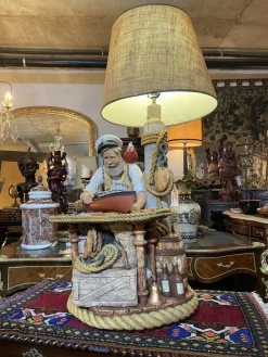 Discount Pamono Large Vintage American Lamp with Nautical Figure from Apsit Bros California, 1980s