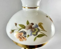 Outlet Pamono Large Vintage Art Glass Table Lamp in Brass & Ceramic with Shade