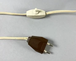 Outlet Pamono Large Vintage Art Glass Table Lamp in Brass & Ceramic with Shade