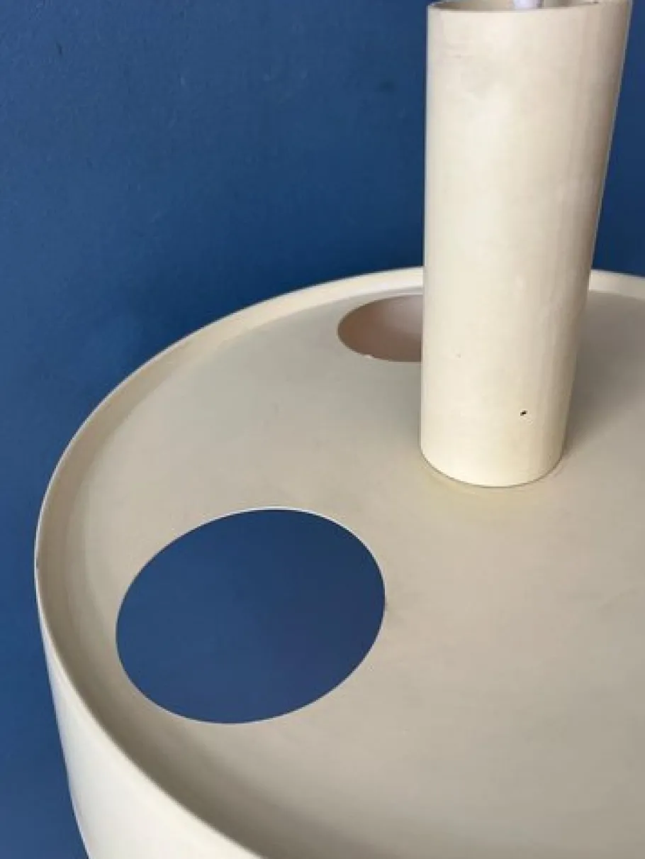 Best Pamono Large Vintage Beige Pendant Lamp by Louis Kalff