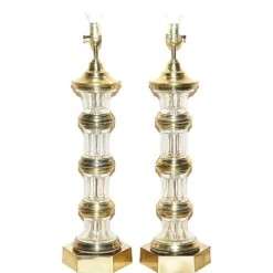 Sale Pamono Large Vintage Glass Lighthouse Table Lamps, Set of 2