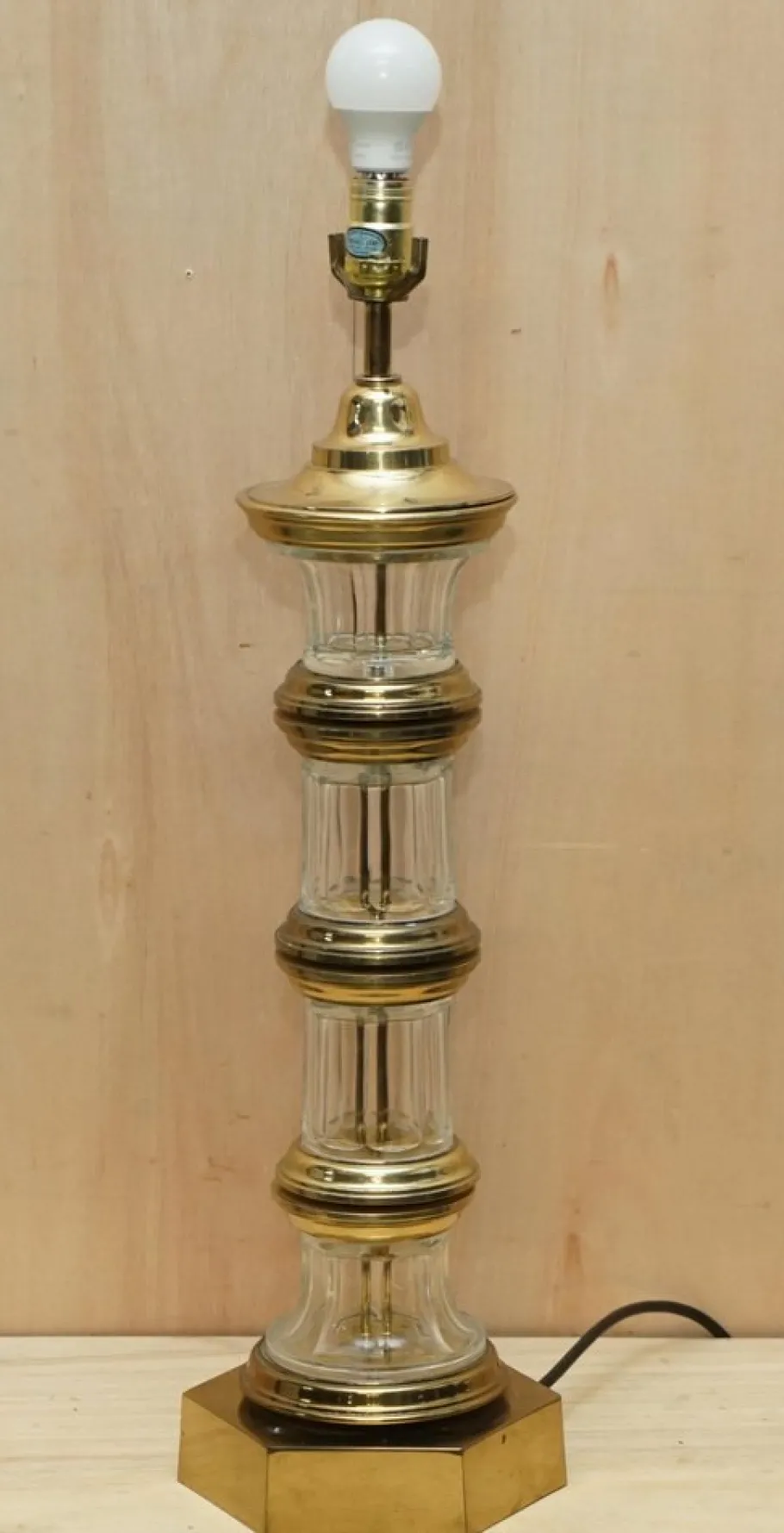 Sale Pamono Large Vintage Glass Lighthouse Table Lamps, Set of 2