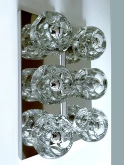 Best Pamono Large Vintage Glass Sconces from Peill & Putzler, 1970s, Set of 2