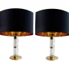 Best Pamono Large Vintage Glass Table Lamps from Kaiser, Set of 2