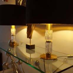 Best Pamono Large Vintage Glass Table Lamps from Kaiser, Set of 2