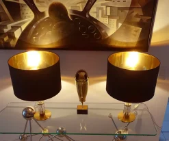 Best Pamono Large Vintage Glass Table Lamps from Kaiser, Set of 2