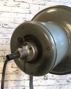 Pamono Large Vintage Gray Industrial Spotlight on Wooden Tripod