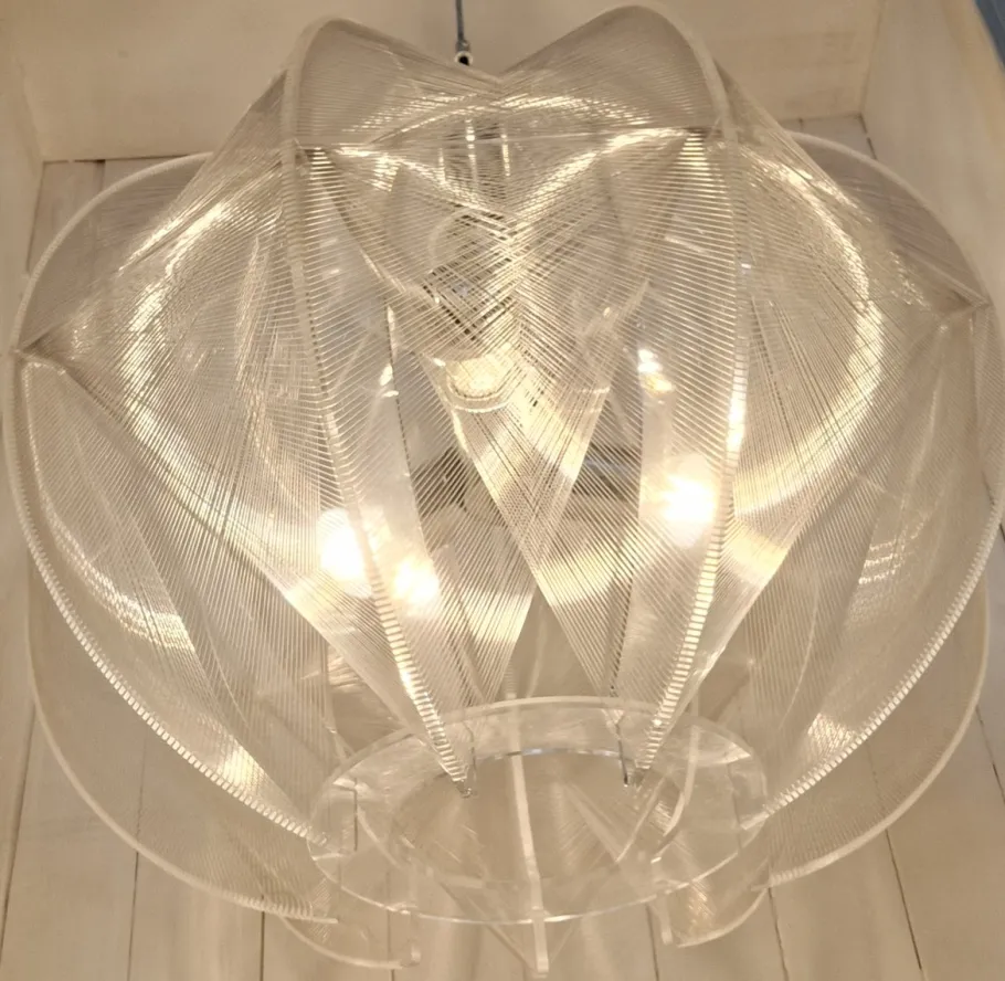 Sale Pamono Large Vintage Hanging Lamp in Acrylic Glass by Paul Secon for Sompex, 1970s