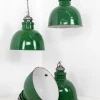 Best Pamono Large Vintage Industrial Green Enamel Pendant Light from Revo