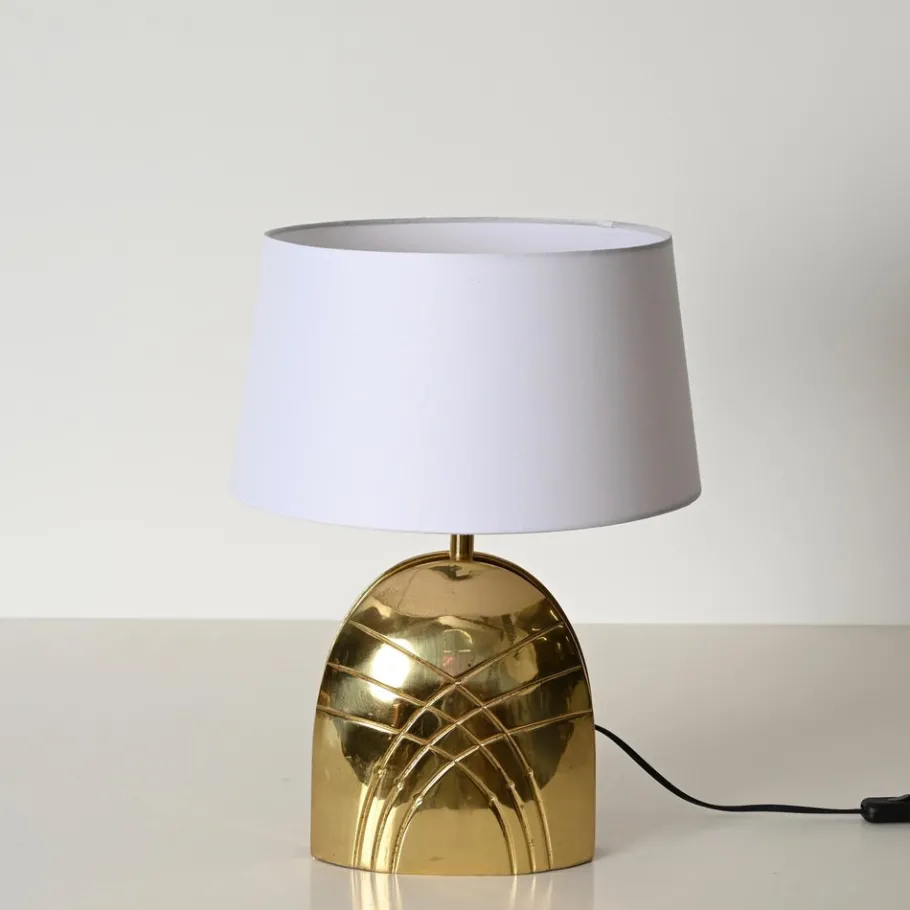 Pamono Large Vintage Italian Brass Table Lamp by Paolo Piva, 1970s