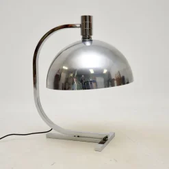 Pamono Large Vintage Italian Chrome Table Lamp attributed to Franco Albini for Sirrah, 1970s