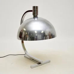 Pamono Large Vintage Italian Chrome Table Lamp attributed to Franco Albini for Sirrah, 1970s