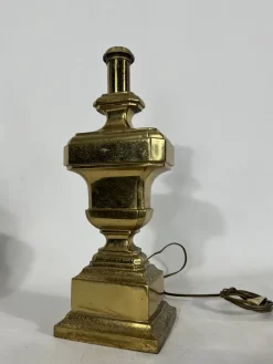 Hot Pamono Large Vintage Italian Solid Brass Table Lamp, 1950s