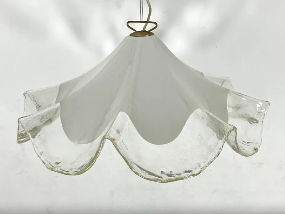 New Pamono Large Vintage Murano Glass Ceiling Lamp by La Murrina, 1970s