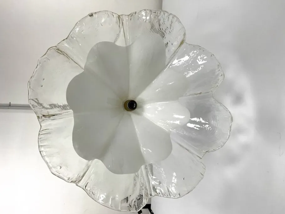New Pamono Large Vintage Murano Glass Ceiling Lamp by La Murrina, 1970s