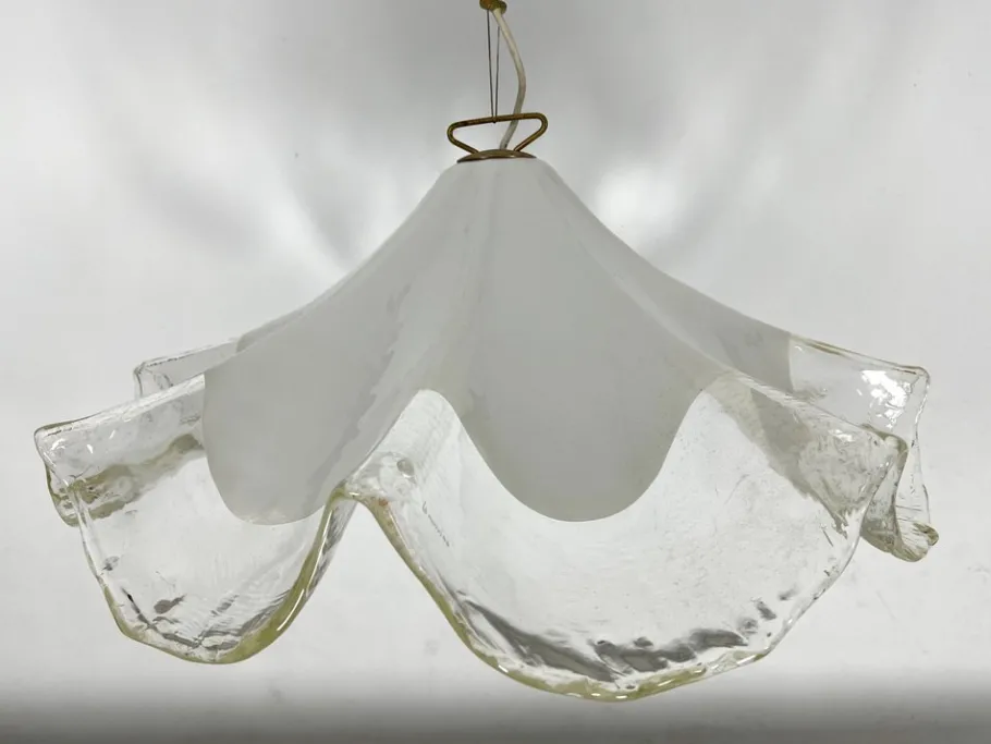 New Pamono Large Vintage Murano Glass Ceiling Lamp by La Murrina, 1970s